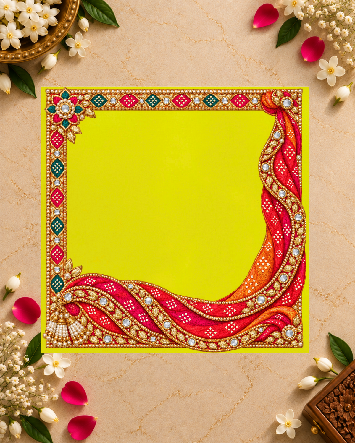 Embroidery Print Velvet Aasan
