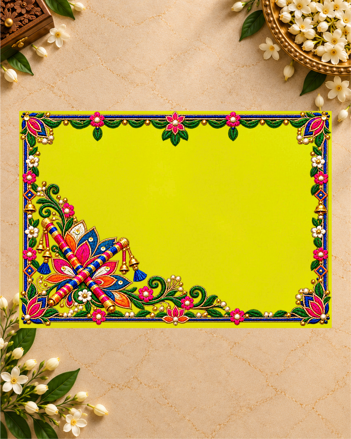 Embroidery Print Velvet Aasan