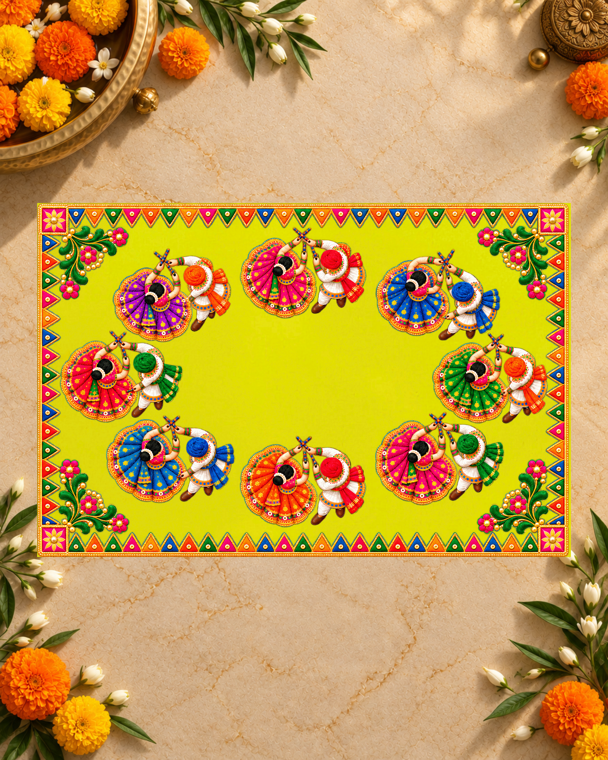 Embroidery Print Velvet Aasan