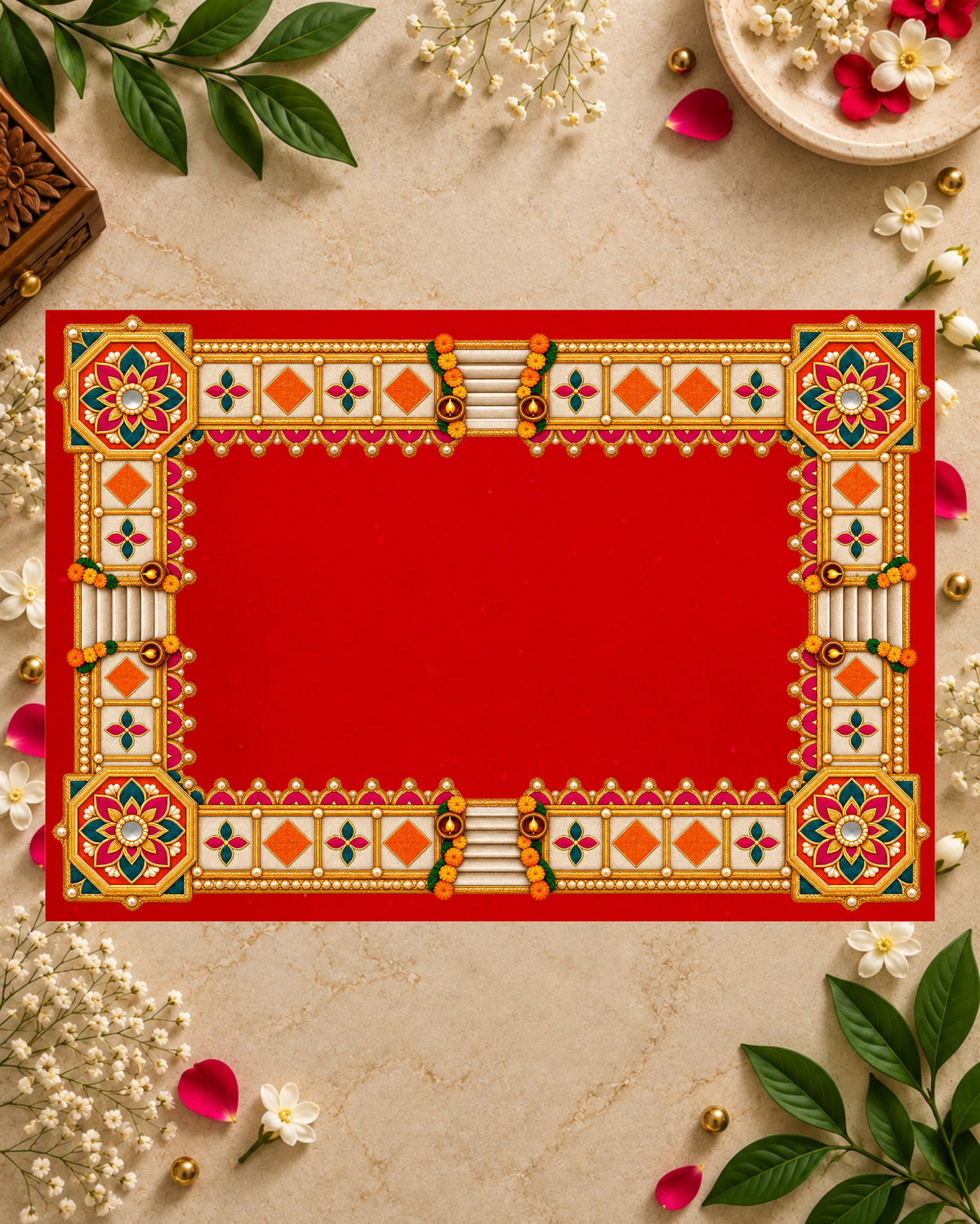 Embroidery Print Velvet Aasan
