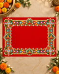 Embroidery Print Velvet Aasan
