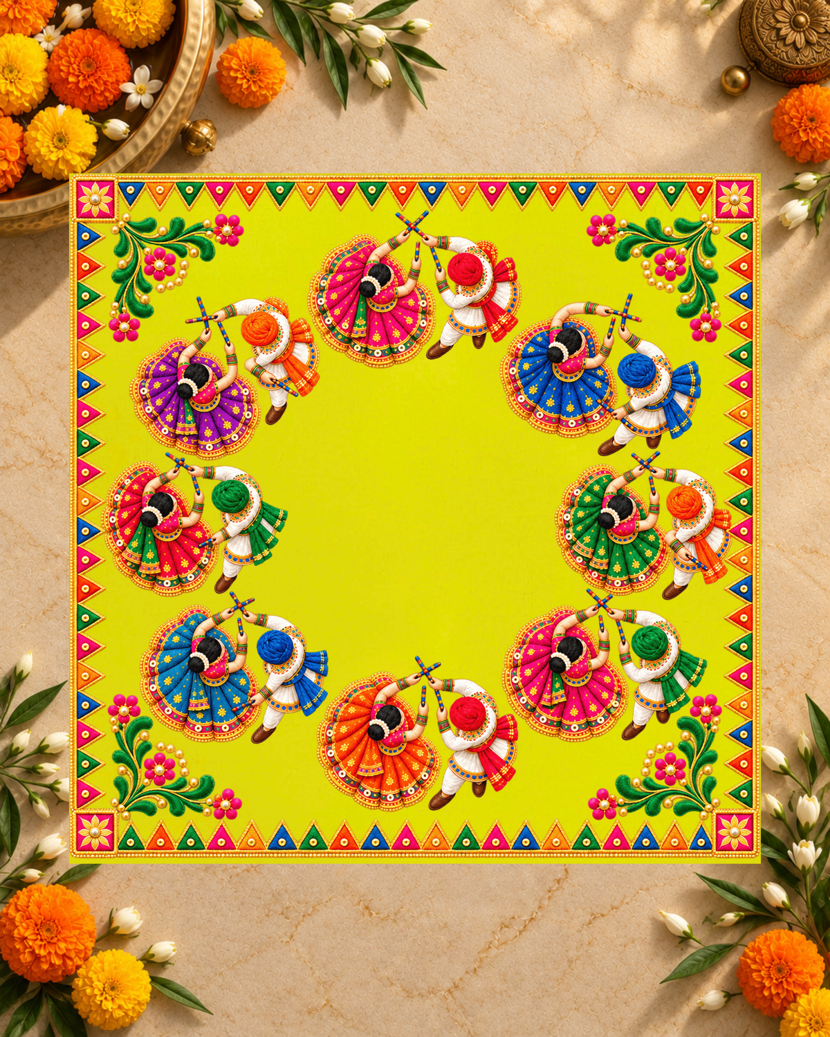 Embroidery Print Velvet Aasan