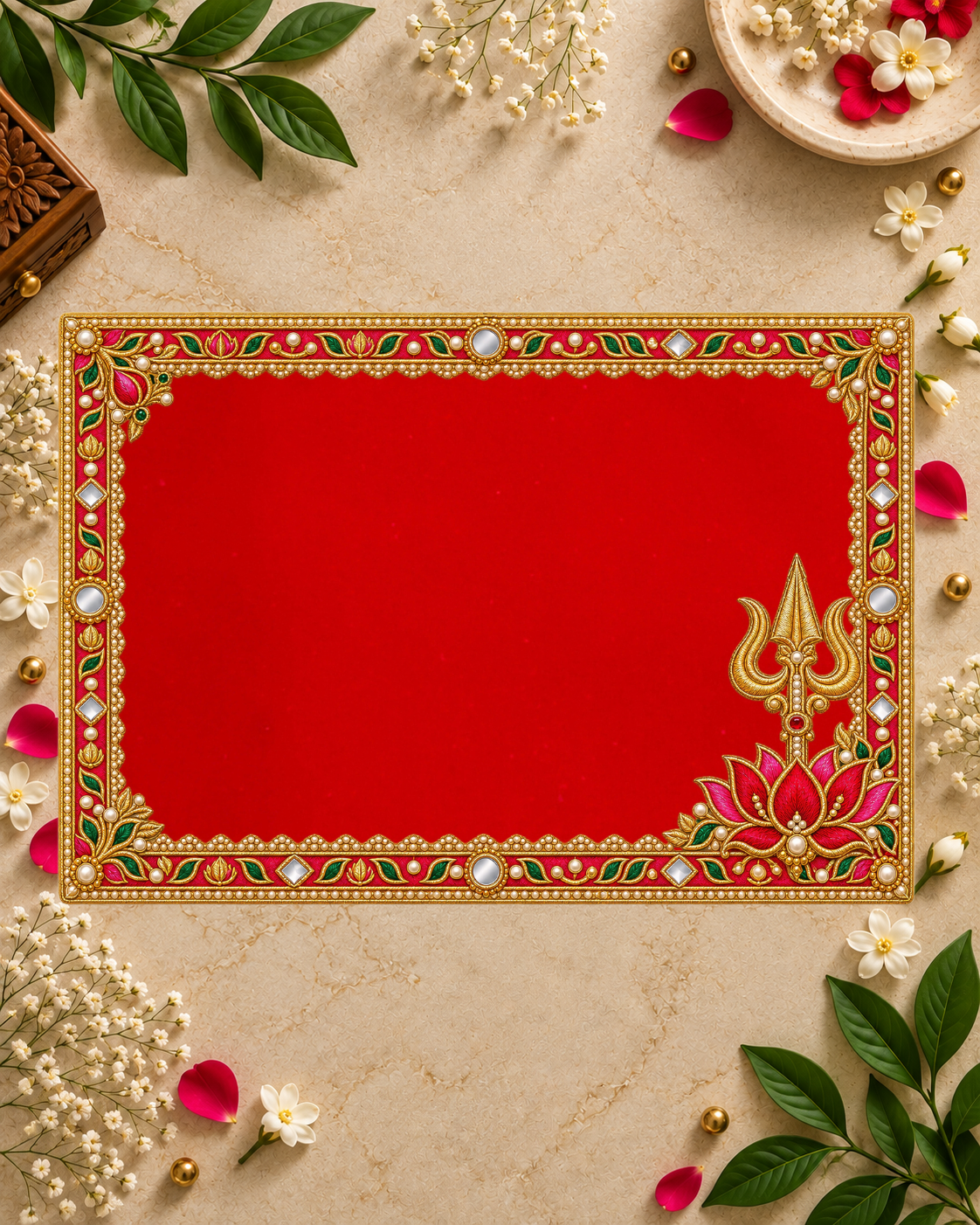 Embroidery Print Velvet Aasan