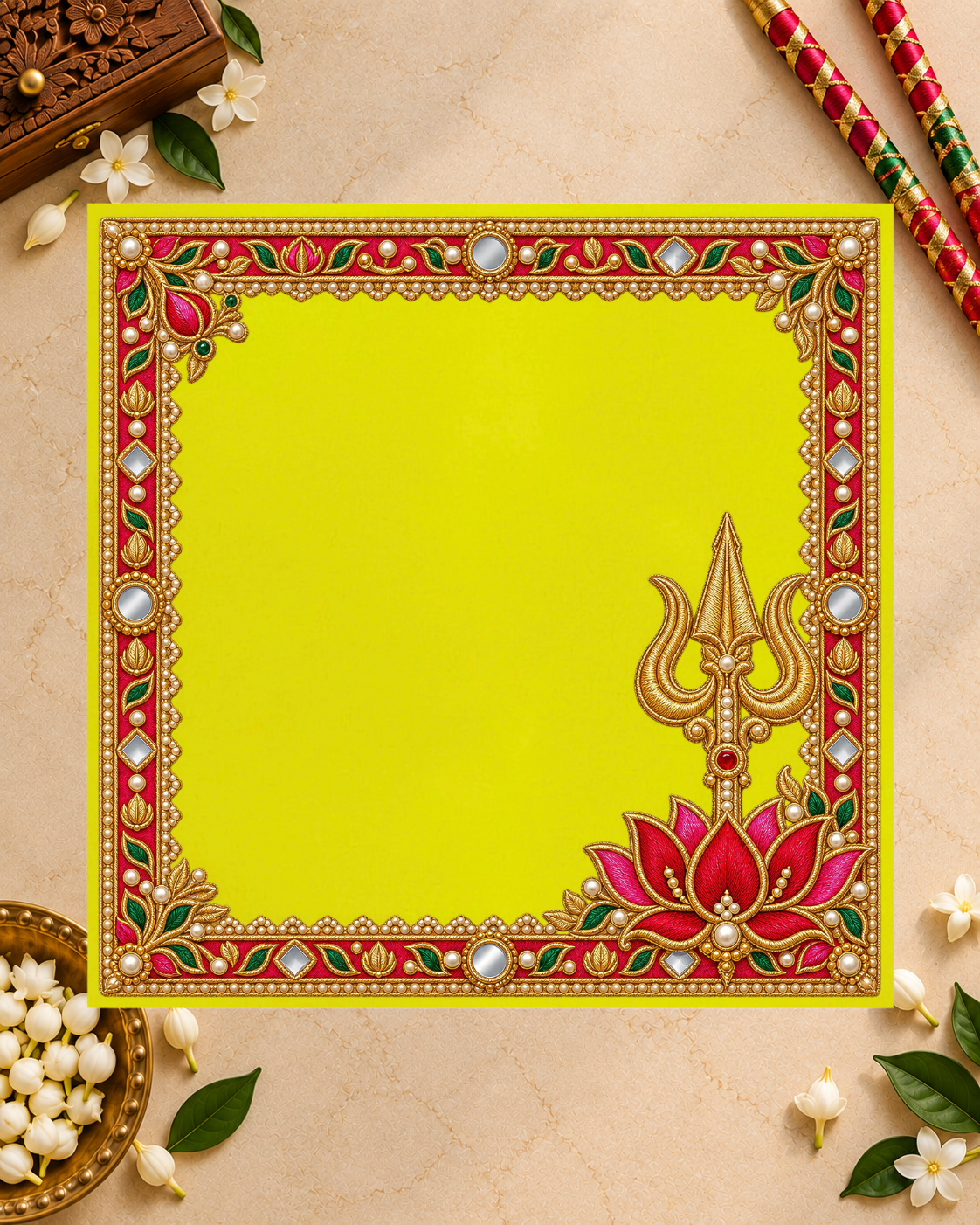 Embroidery Print Velvet Aasan