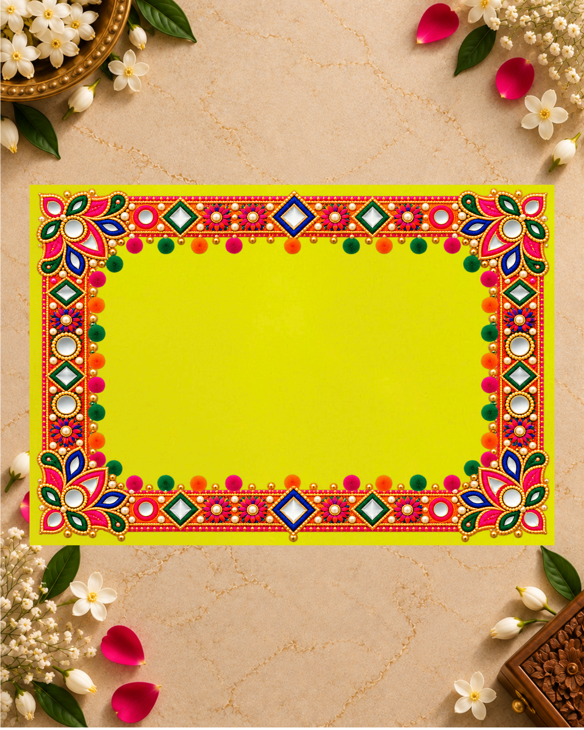 Embroidery Print Velvet Aasan
