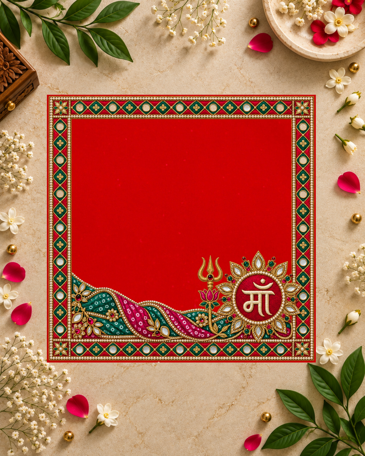 Embroidery Print Velvet Aasan