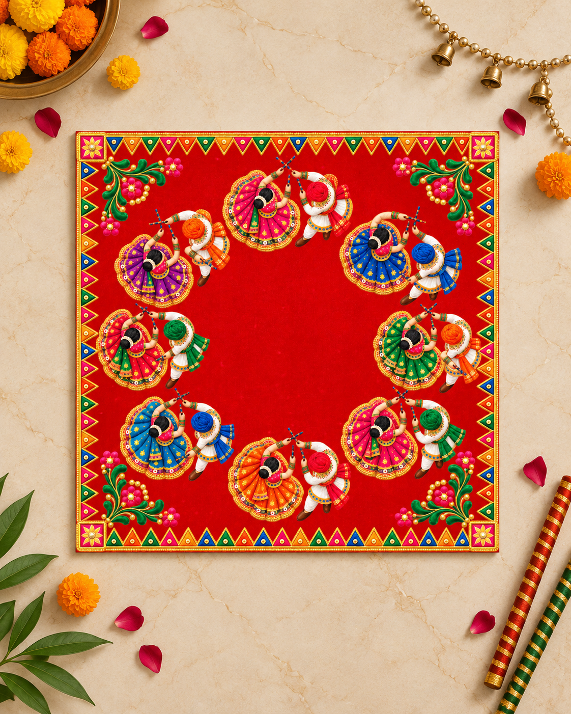 Embroidery Print Velvet Aasan